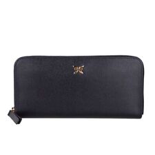 Ungaro Elegant Leather Zippered Wallet in Classic Black
