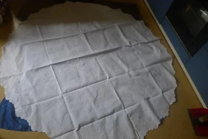 12 Servierten & 1 Tischdecke Rund Handimex Handarbeit wie Hessenstickerei Neu - Bild 1 von 16