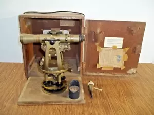 Vintage Warren Knight Brass Survey Transit modello 39-BF-S con Plumb Bob originale Bo - Foto 1 di 9