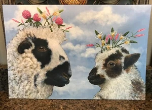 RAHMENBARES PAPIER TISCHSET FRÜHLINGSSCHAF von VICKY SAWYER - Bild 1 von 4