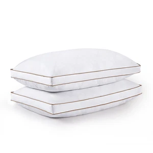 Peace Nest Set of 2 Bed Pillows Gusset Down Feather , King or Queen Size