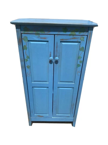Hand painted Blue Cabinet Cover