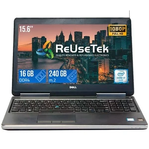 Dell Precision 7510 15.6" Intel i7-6820HQ 16GB RAM 240GB m.2 SSD Radeon R9 M375X - Picture 1 of 16