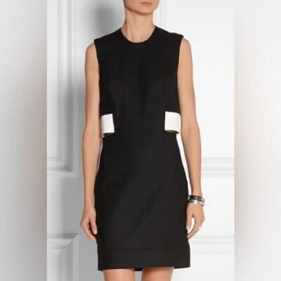 Vestido HELMUT LANG con ribete de cuero recortado en negro talla 4 Foto 1 de 4