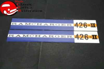 63 64 65 66 Dodge Ramcharger 426-II Valve Cover Decals Pair FREE SHIPPING! - Image 1 of 3