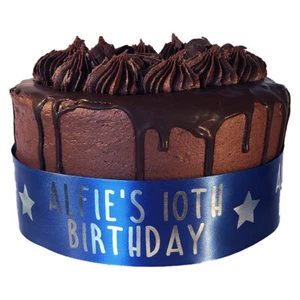 Personalised 1m Cake Ribbon Birthday Party Cake Frills 16th 21st 30th 40th 50th - Picture 1 of 5