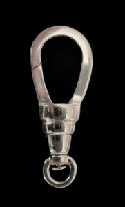 22mm Large 14k Solid White Gold Fancy Albert Pocketwatch Swivel Lobster Clasp - Picture 1 of 5