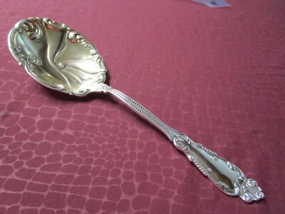 Антикварная посеребренная сервировочная ложка позолоченная чаша MARINA 1896 без монограмм gu - Изображение 1 из 4