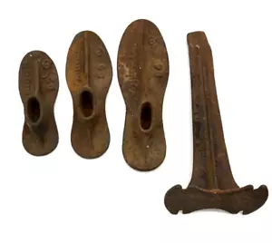 Forma y soporte de reparación de zapatos de hierro fundido maleable de colección - Formas de zapatos C2, C3, C4 - Imagen 1 de 4
