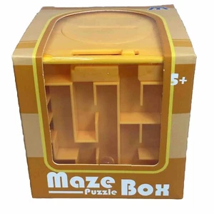 3D Money MAZE PUZZLE BOX Bank Savings Coin Fun Brain Game Cash Gift Wrap NEW - Picture 1 of 10