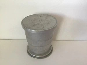 Mountain Canoe Lake Collapsible Drinking Cup Aluminum Telescopic Antique - Picture 1 of 5