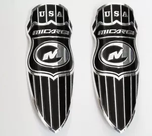 2PC Micargi Bicycle Head Badge Bike Head Tube Tag Logo Decal Sticker emblem DIY - Picture 1 of 6