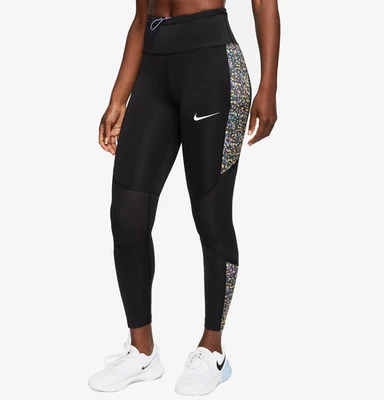 Nike Speed Icon Clash Fast Tights Small Black 7/8 Women Size Medium Run - Image 1 of 4