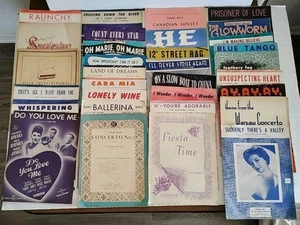 Antikes Noten Konvolut 34 Lieder aus den 20er-50er Jahren Filmen Klavier Gesang Gtr Uke - Bild 1 von 17