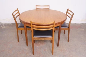 G Plan Mid-century Teak Extending Dining Table With 4 Chairs DELIVERY AVAILABLE - Picture 1 of 18