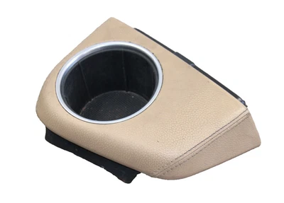 10-16 PORSCHE PANAMERA 970 FRONT CENETER CONSOLE CUP HOLDER TAN LEATHER - Image 1 of 4