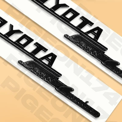 2Pcs For Land Cruiser FJ40 1969-1974 Black Fender Badge Left Right Letter Emblem Foto 1 de 4