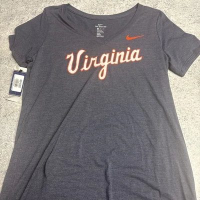 Ladies Size M U of Virginia UVA Cavaliers Nike V Neck T-Shirt NWT ~FREE SHIPPING - Image 1 of 4