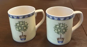 "Juego de 2 tazas de café CARMINA Royal Doulton 3 5/8"" árbol de limón amarillo" - Imagen 1 de 5