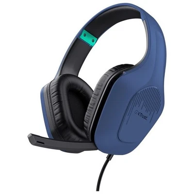 Trust GXT 415B Zirox Auricolare Cablato A Padiglione Giocare Blu - Immagine 1 di 4