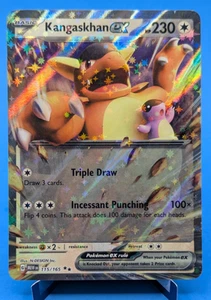 Kangaskhan ex 115 Pokémon Juego de Cartas Coleccionables 2023 Doble Raro Holo Escarlata y Violeta 151 Casi Nuevo - Imagen 1 de 3