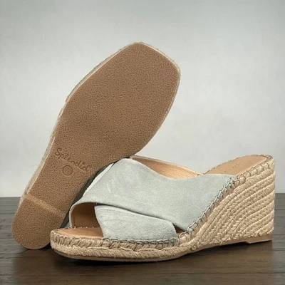 Splendid Britt Espadrille Wedge Sandals Womens 7.5 Suede Wedding Formal Beach - Image 1 of 4