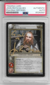 2003 LOTR Herr der Ringe Gimli RC John Rhys-Davies SIGNIERT PSA DNA AUTO TCG - Bild 1 von 2