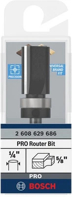 Bosch PRO Bündigfräser mit obenliegendem Führungskugellager, Ø 5/8" × L 1" - Bild 1 von 4