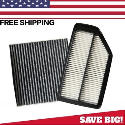 Juego combinado de filtro de aire de cabina de motor y carbono apto para Honda Odyssey 2011-2017* Foto 1 de 4