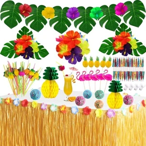 Tropical Luau Party Decorations Set Hawaiian Beach Theme Party Favors Luau Pa... - Picture 1 of 7