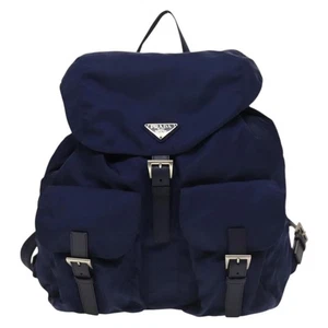 Prada Tessuto Blue Nylon Backpack Bag Authentic - Picture 1 of 24