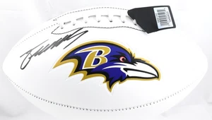 Von Zay Flowers signiertes Baltimore Ravens Logo Football - Beckett W Hologramm - Bild 1 von 3