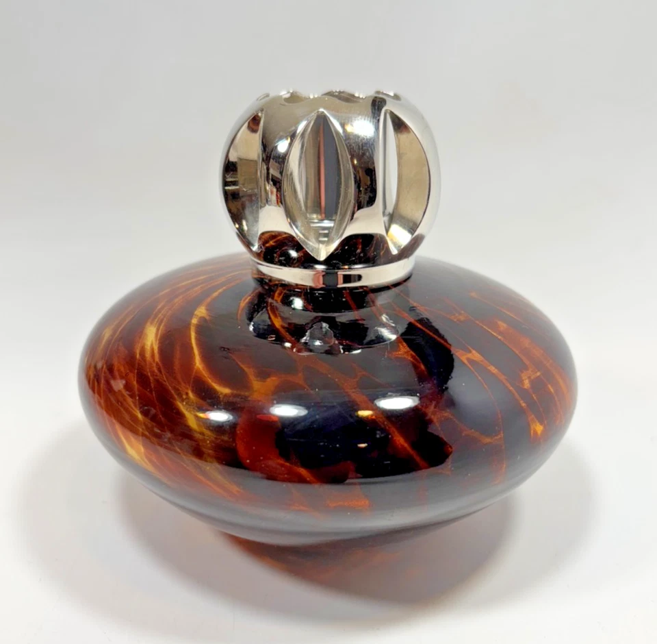 Lámpara de Fragancia Lampe Berger Paris Marrón Tortuga Concha Vidrio De Colección Nueva 5"x4" Foto 1 de 4