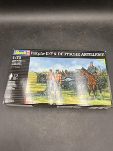 Revell PzKpfw II/F Tank & German Artillery Figures Model Kit 1/72 #03158 - Picture 1 of 9