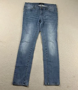 Max Studio Jeans Womens 8 Blue Denim Cotton Blend 5 Pockets Straight Leg - Picture 1 of 10