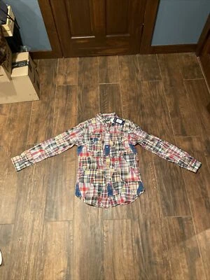 NUEVO CON ETIQUETAS Polo Ralph Lauren Para hombres Patchwork Perla Camisa a Presión Talla S Foto 1 de 4