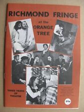 1975 RICHMOND FRINGE at THE ORANGE TREE Brochure Sam Walters Geoffrey Beevers