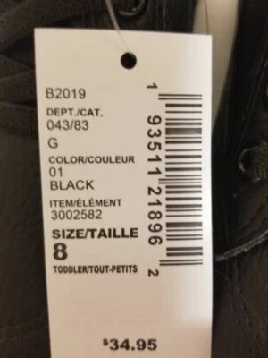 Кроссовки The Childrens Place High Top для мальчиков размер 8 черные 3002582 петля-крючок - Изображение 1 из 4