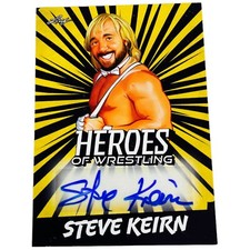 2023 Leaf Heroes Of Wrestling STEVE KEIRN Autographed Signed Yellow Card BA-SK1