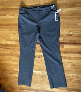NEW YORK & COMPANY SIGNATURE FIT Hose GRAU gerades Bein GRÖSSE 20 Tall - Bild 1 von 7