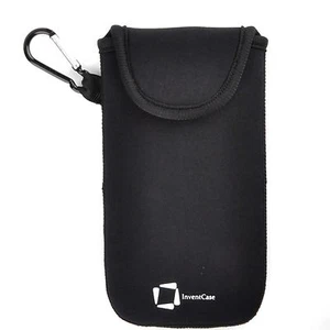 GENUINE INVENTCASE BLACK NEOPRENE POUCH CASE COVER BAG FOR SONY XPERIA XZS 2017 - Picture 1 of 8
