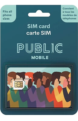 New Public Mobile SIM card! - AMAZING PLANS AS LOW AS $10 - READY TO USE! - Image 1 of 3