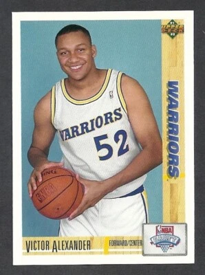 1991-92 UPPER DECK #10 - VICTOR ALEXANDER GOLDEN STATE WARRIORS RC - Image 1 of 2