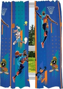Space Jam 2 "A New Legacy" Kids Window Curtain Panel, Set of 2 (Pair 82" x 63") - Picture 1 of 2