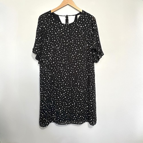 VALENTINO Abito tunica a cuore Cloth & Stone by Anthropologie taglia media nero a pois