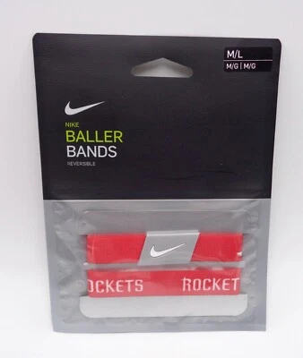 Nike NBA Houston Rockets Reversible Baller Bands Adult Unisex M/L - Image 1 of 3
