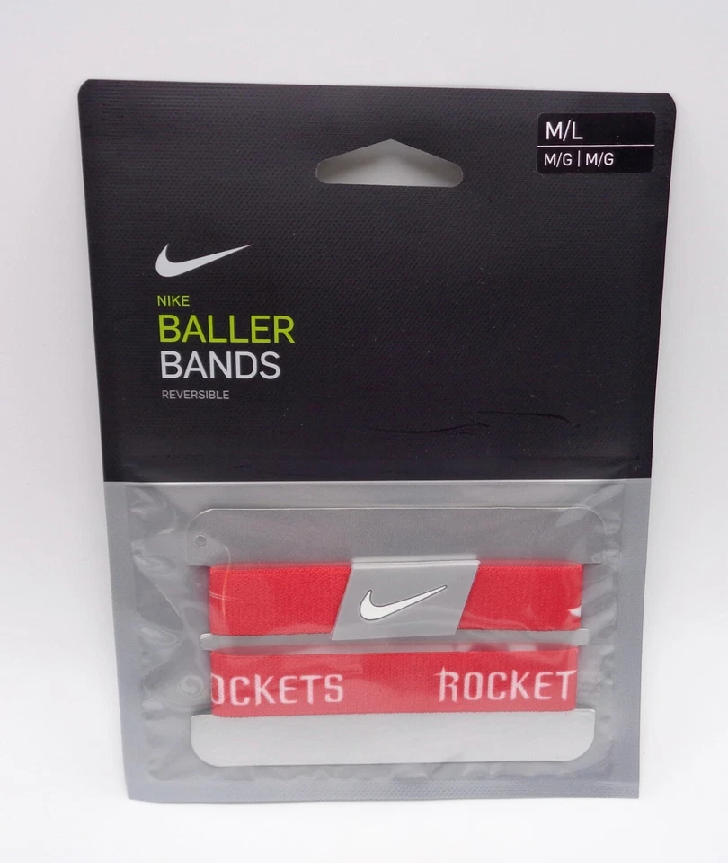 Nike NBA Houston Rockets Reversible Baller Bands Adult Unisex M/L - Image 1 of 3