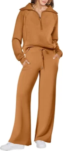 Women 2 Piece Outfits Sweatsuit Oversized Sweatshirt Sweatpants Tracksuit Sweat - Picture 1 of 9