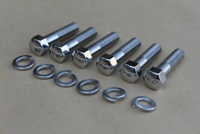 01204-08357 SUZUKI GT750 GT550 GT380 EXHAUST BOLTS STAINLESS STEEL POLISHED - Image 1 of 3