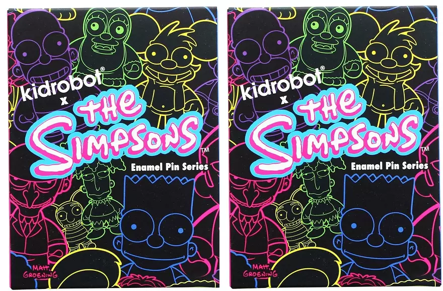 KIDROBOT THE SIMPSONS ENAMEL PIN SERIES LOT OF 2 RANDOM BLIND BOXES NEW TY3139 - Image 1 of 2